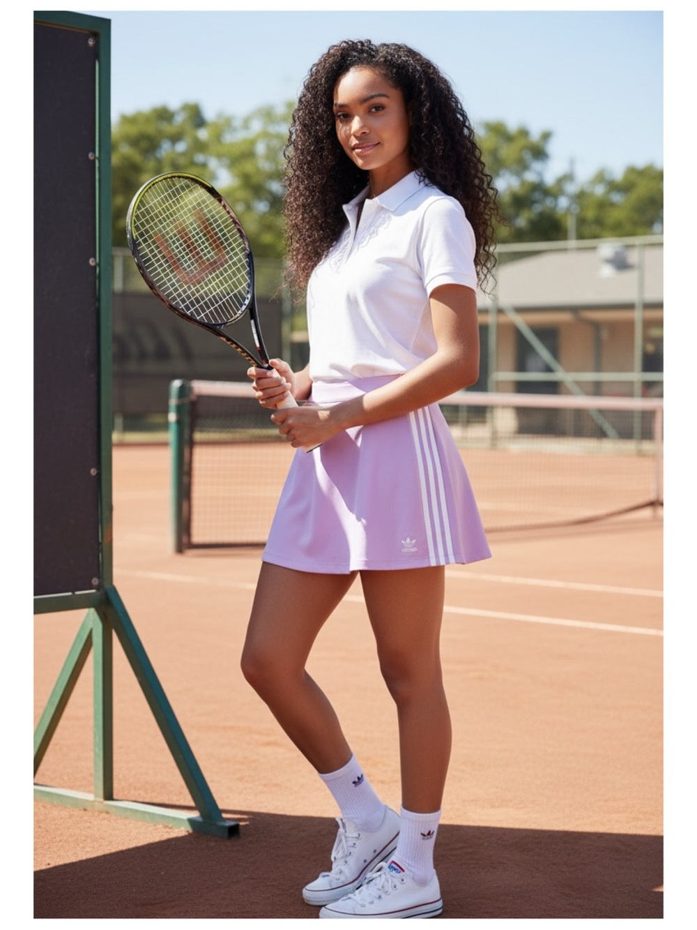 Adidas Side Stripe Mini Skirt M Purple